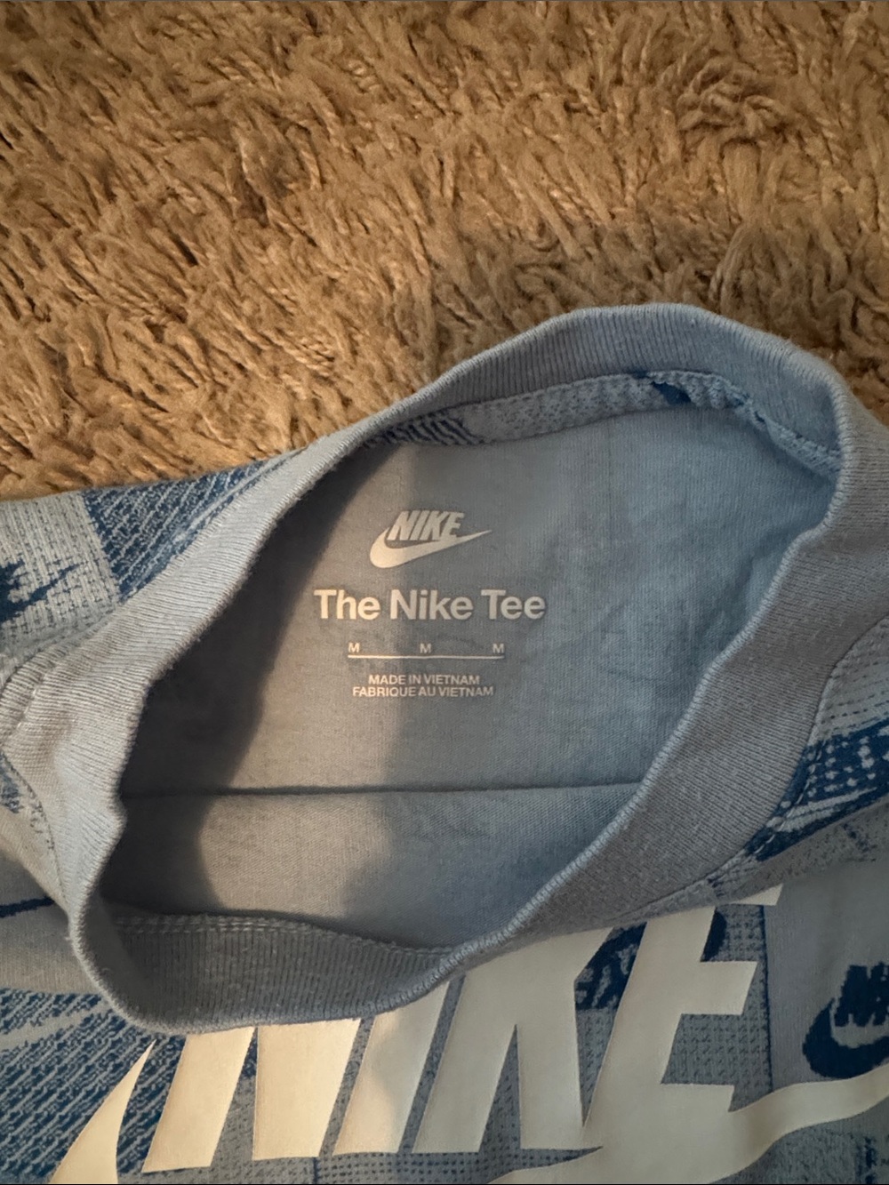 Nike Light Blue Logo Tee with Royal Blue Shorts - Picture 3 of 7